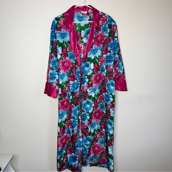 Victoria’s Secret Gold Label Vintage Floral Maxi Robe Size Small - Picture 10 of 12